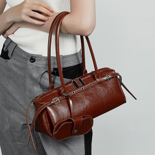 Mithi Barrel Leather Shoulder Bag